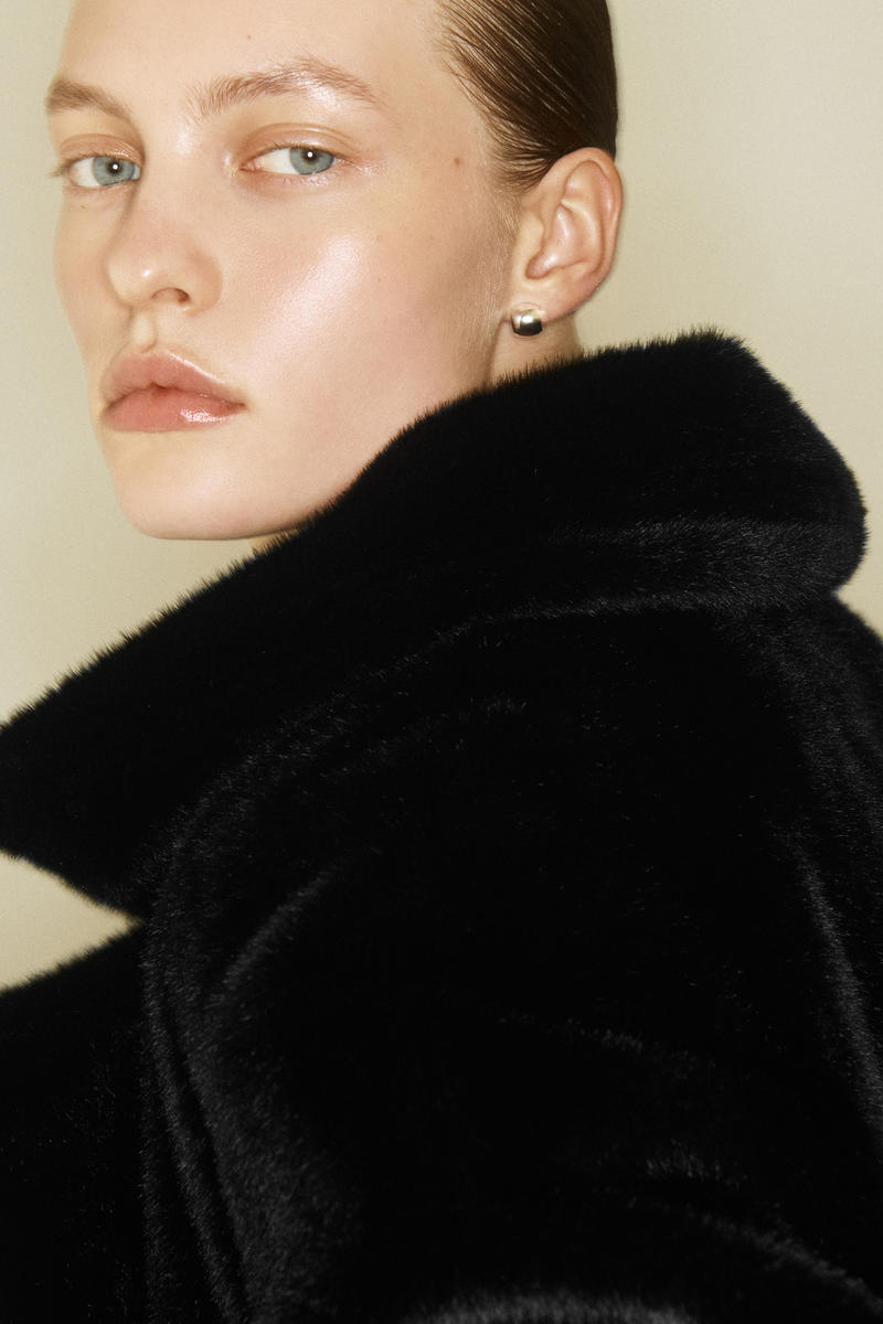 COS フェイクファー ロングコート