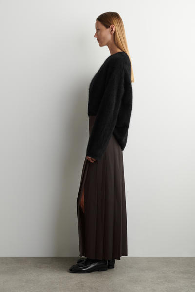 COS ベルト付きウール混マキシキルト