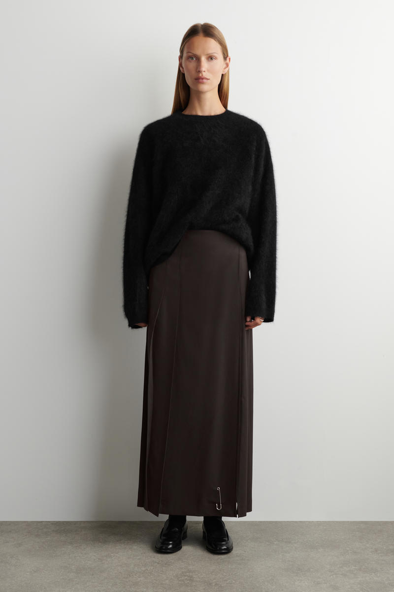 COS ベルト付きウール混マキシキルト