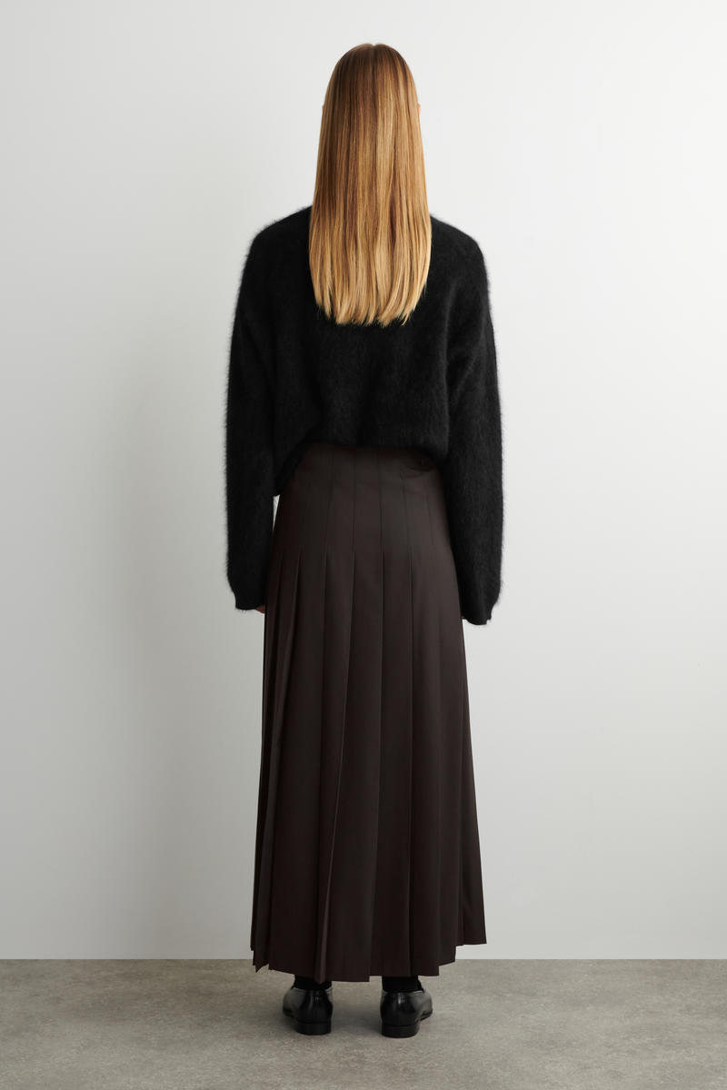 COS ベルト付きウール混マキシキルト