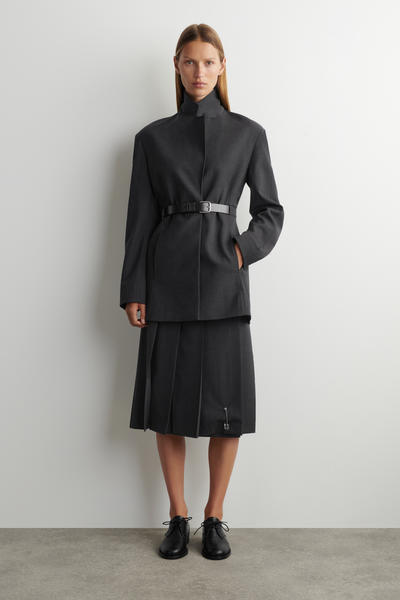 COS ベルト付き ウール混ミニキルト