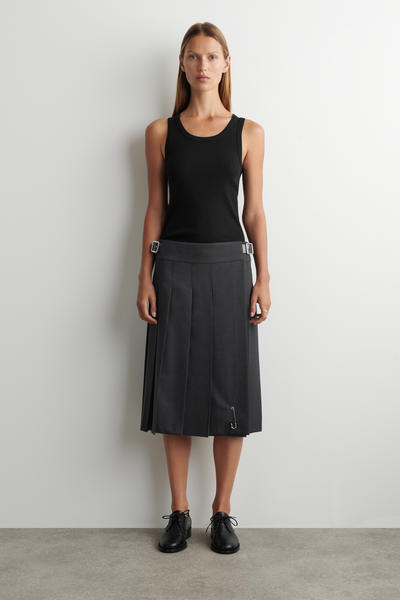 COS ベルト付き ウール混ミニキルト