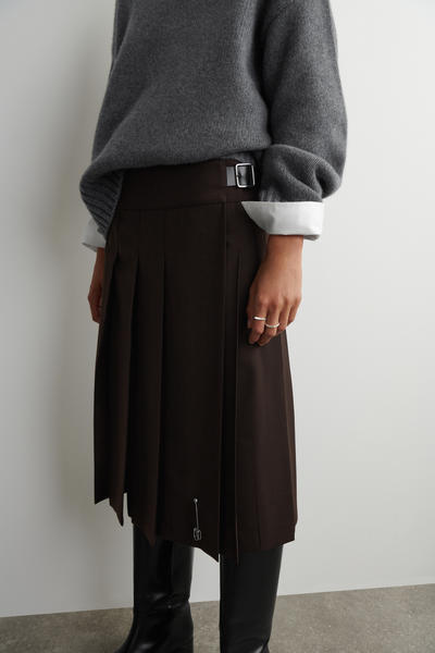 COS ベルト付き ウール混ミニキルト