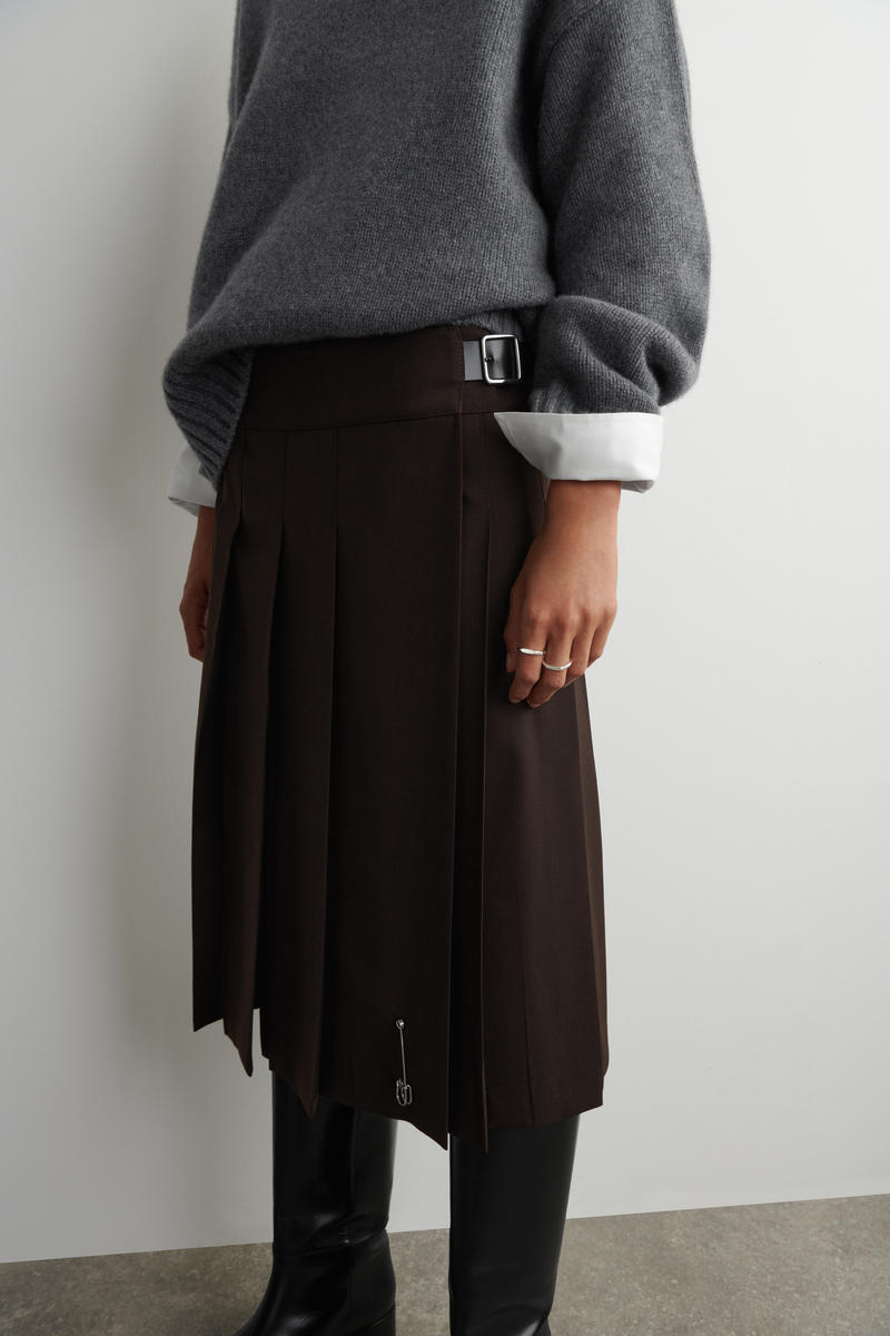 COS ベルト付き ウール混ミニキルト