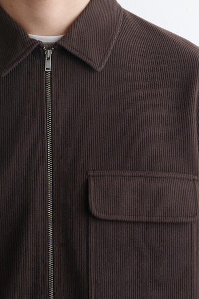 COS コーデュロイジャージージップアップオーバーシャツ
