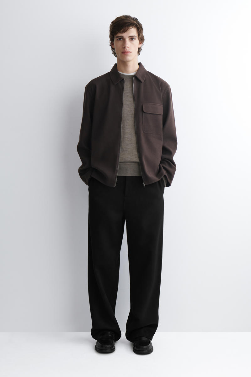 COS コーデュロイジャージージップアップオーバーシャツ