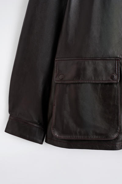 COS 光沢仕上げ ナッパレザージャケット