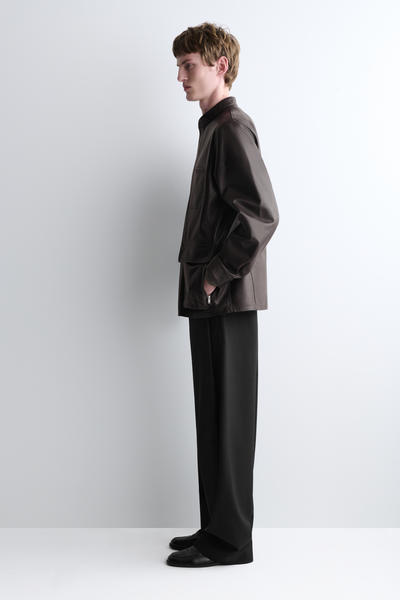 COS 光沢仕上げ ナッパレザージャケット