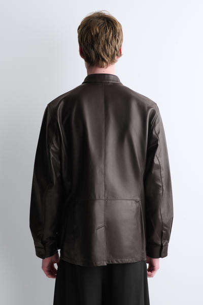 COS 光沢仕上げ ナッパレザージャケット