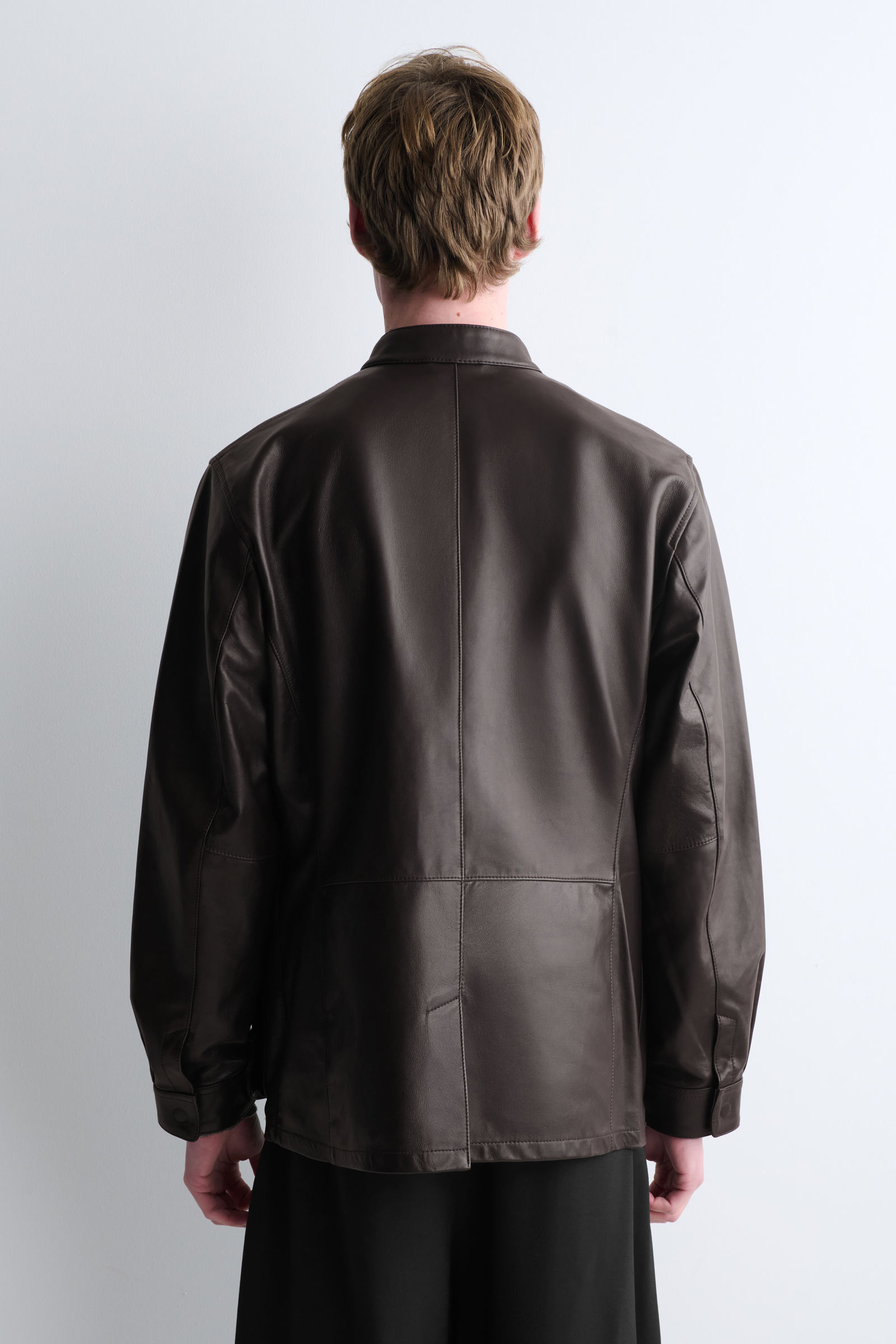 BURNISHED NAPPA LEATHER JACKET 光沢仕上げ ナッパレザージャケット