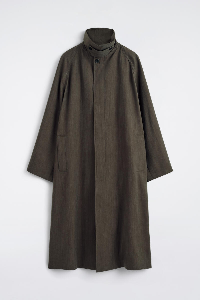 COS ライトウェイトコットン　ヘリンボーントレンチコート