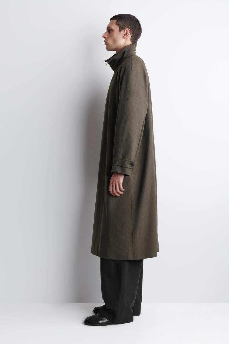 COS ライトウェイトコットン　ヘリンボーントレンチコート