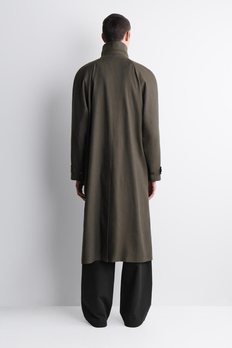 COS ライトウェイトコットン　ヘリンボーントレンチコート