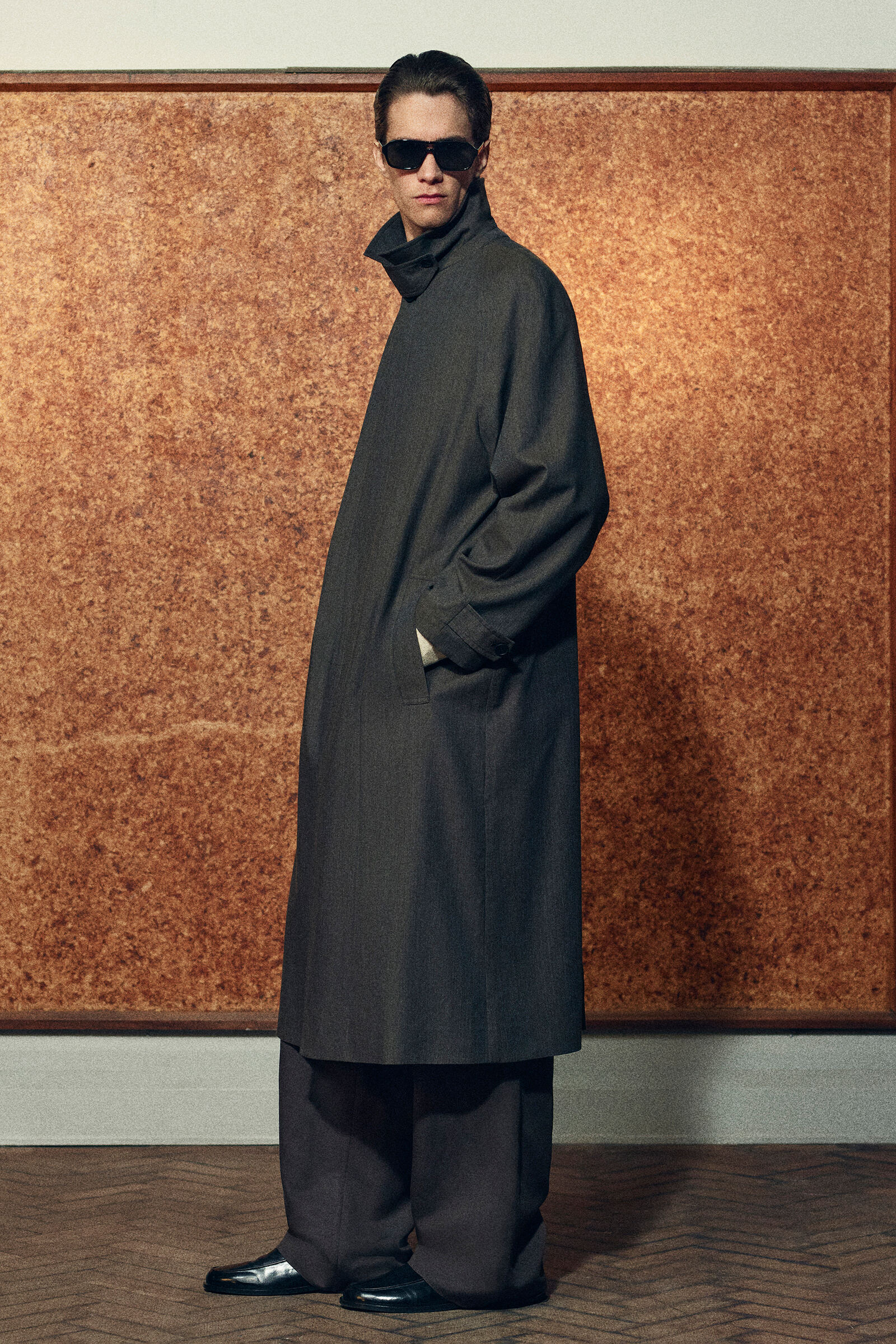 LIGHTWEIGHT COTTON HERRINGBONE TRENCH COAT ライトウェイトコットン