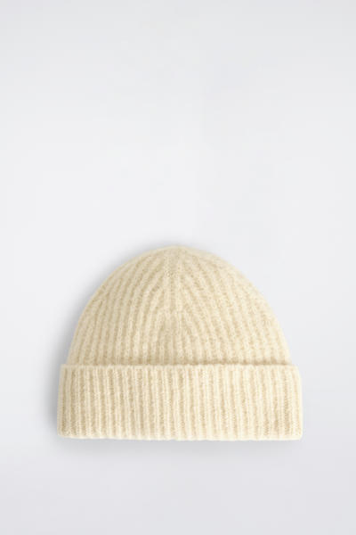 COS スペースダイドブラッシュウールブレンドビーニー