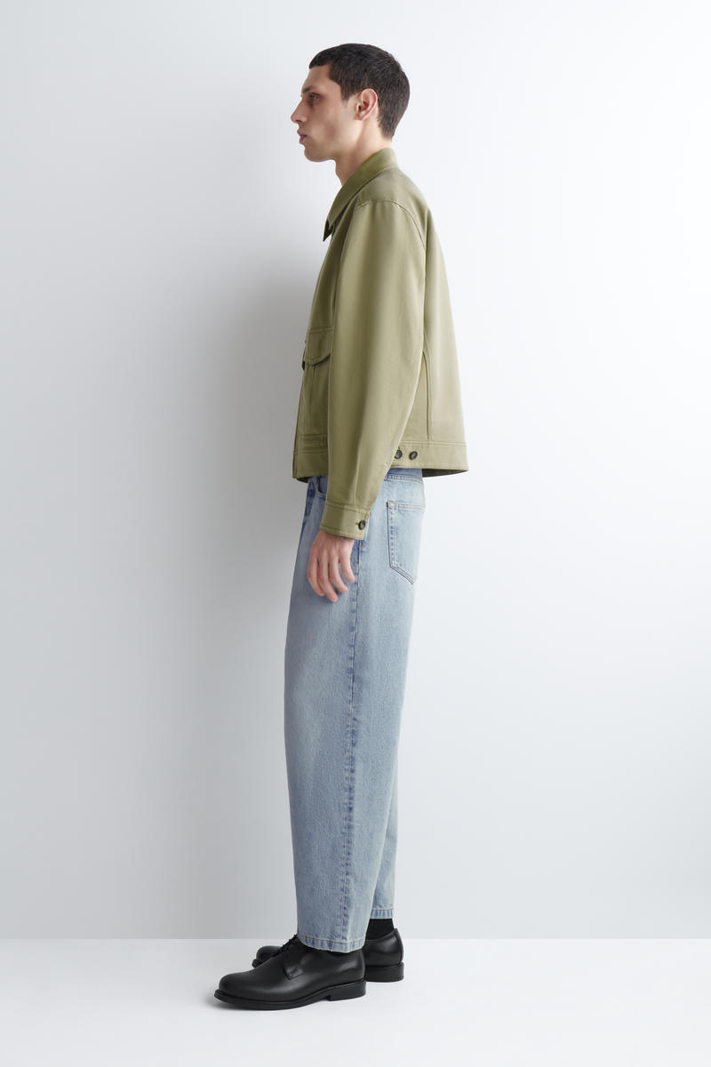 COS コットンブレンド　ジップアップユーティリティジャケット