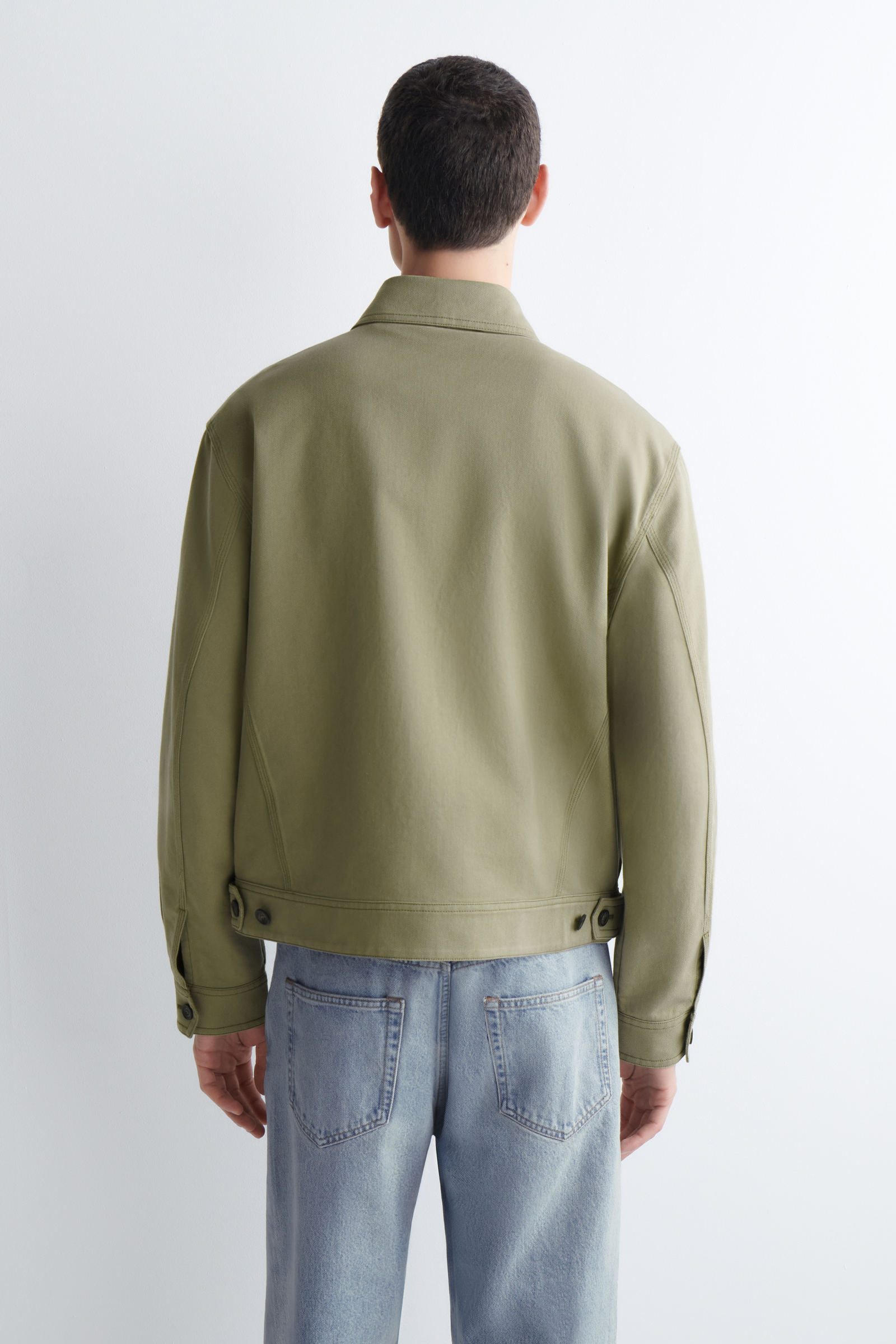 COTTON-BLEND ZIP-UP UTILITY JACKET コットンブレンド ジップアップ
