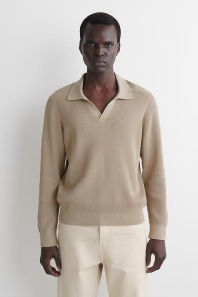 COS コットンポロジャンパー