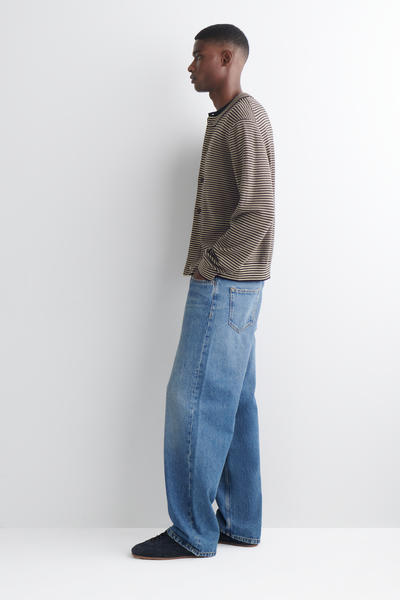 COS ストライプメリノウールカーディガン