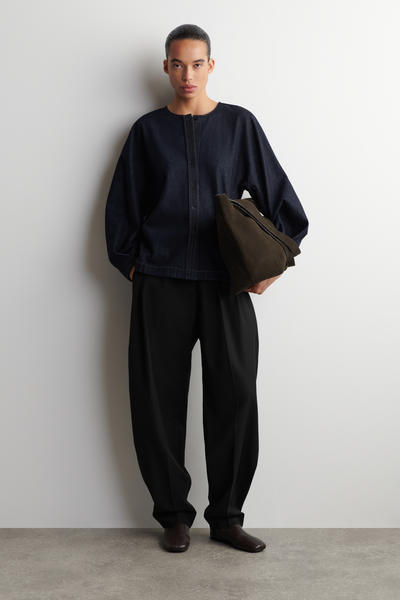 COS ラウンドデニムブラウス