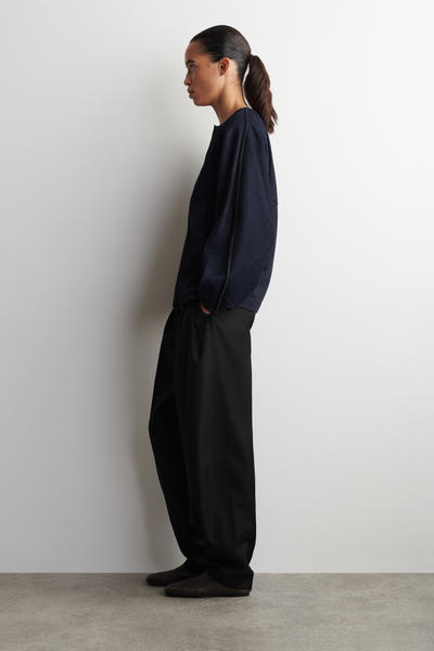 COS ラウンドデニムブラウス