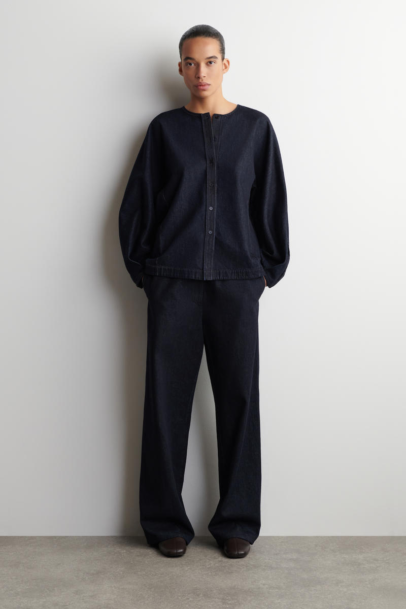 COS ラウンドデニムブラウス