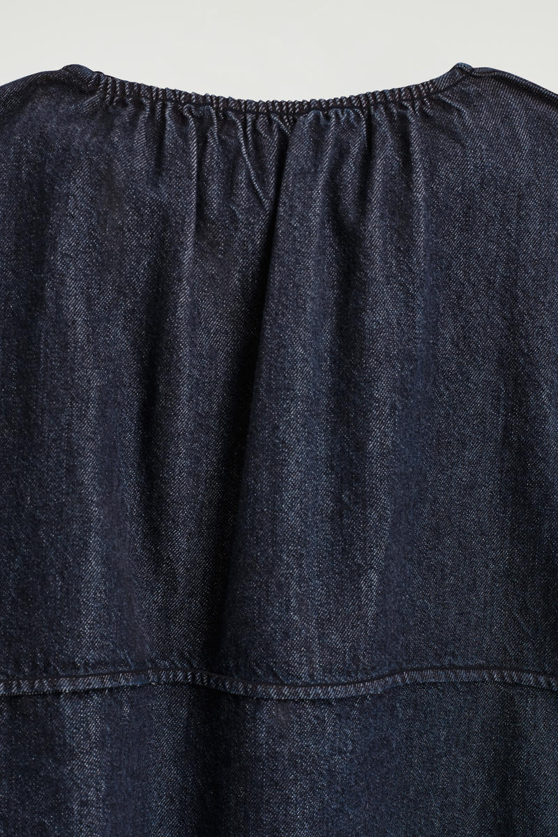 COS ラウンドデニムブラウス
