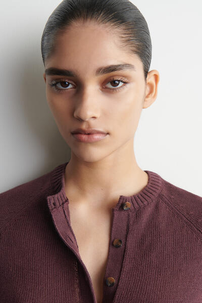 COS ニットリネンカーディガン