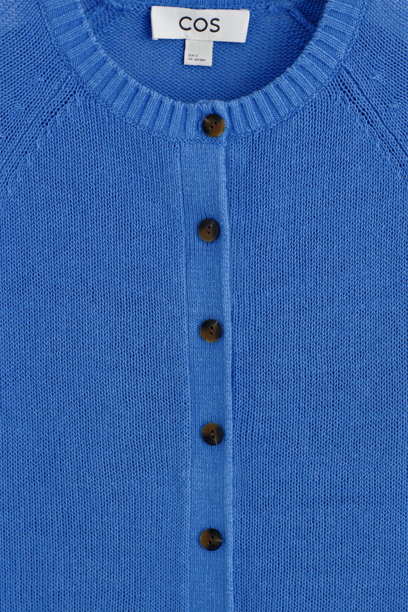 KNITTED LINEN CARDIGAN ニットリネンカーディガン ブルー｜COS コス