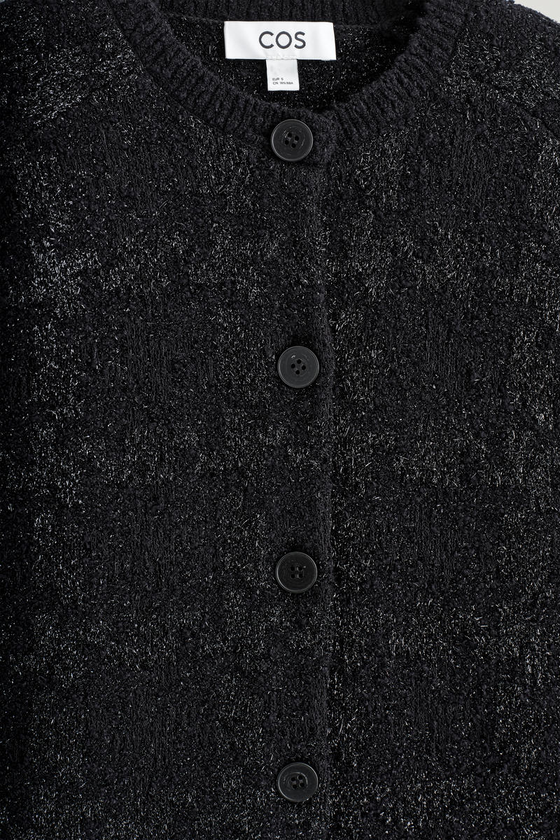 SPARKLY BOUCLE-KNIT CARDIGAN スパークリーブークレニット