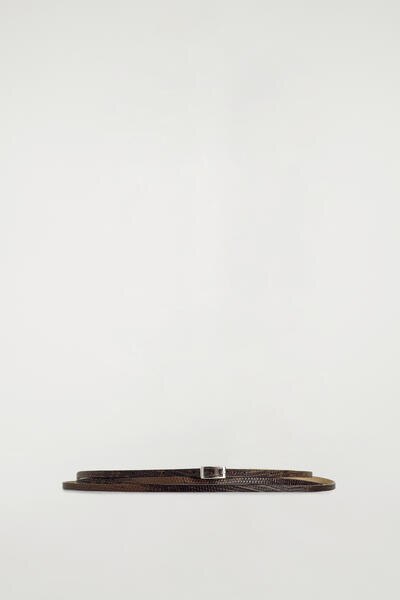 COS スキニー ダブルラップ レザーベルト