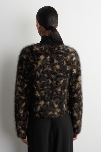 COS アニマルジャカードメリノウールカーディガン