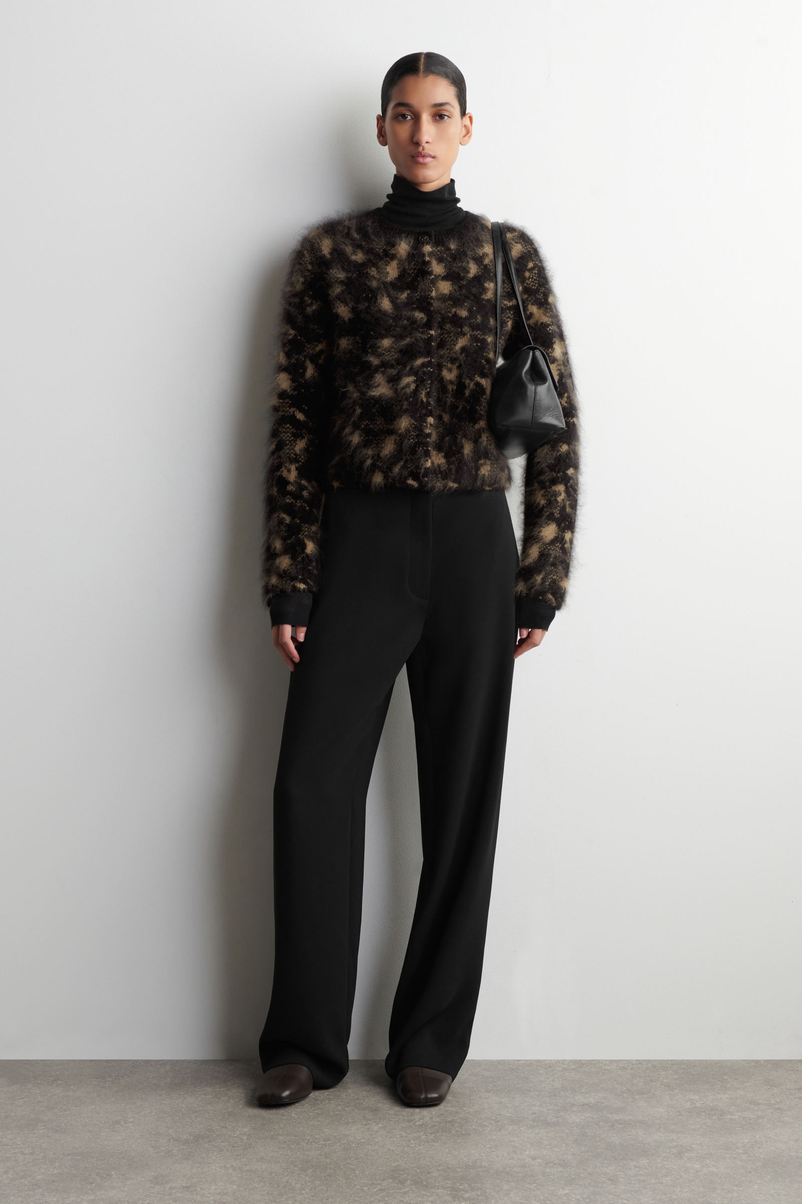 ANIMAL-JACQUARD MERINO WOOL CARDIGAN アニマルジャカードメリノ