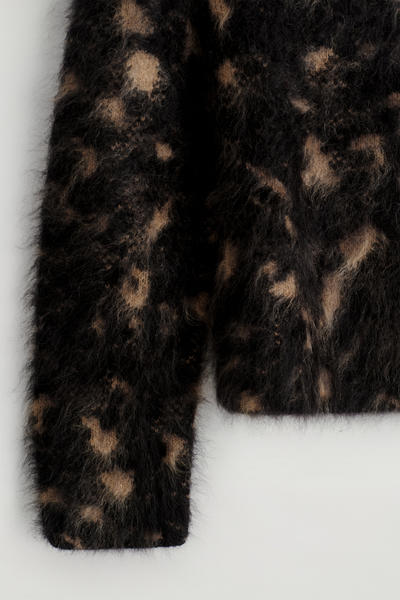 COS アニマル柄 ジャカード メリノウールニット