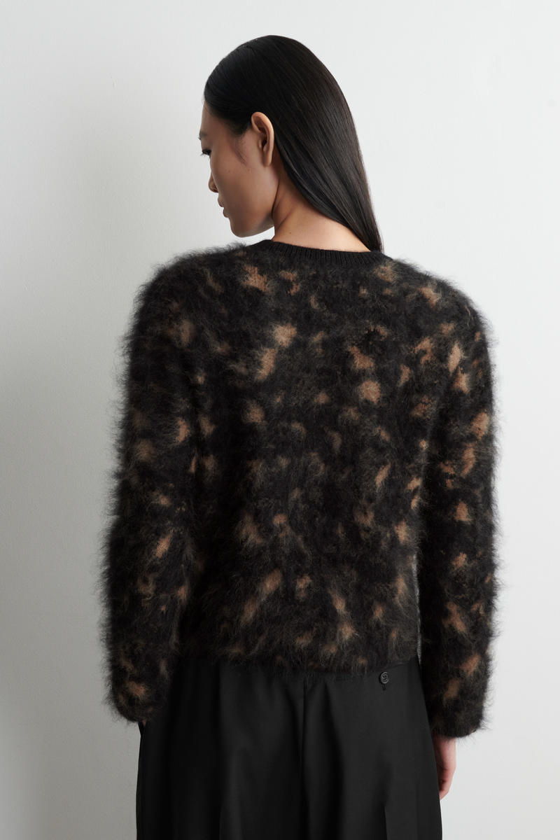 COS アニマル柄 ジャカード メリノウールニット