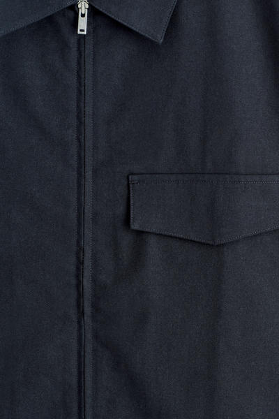 COS ジップオーバーシャツ - コットン素材