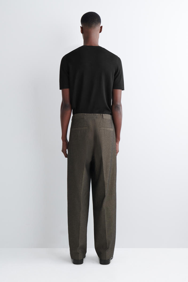 COS ヘリンボーン ワイドレッグパンツ