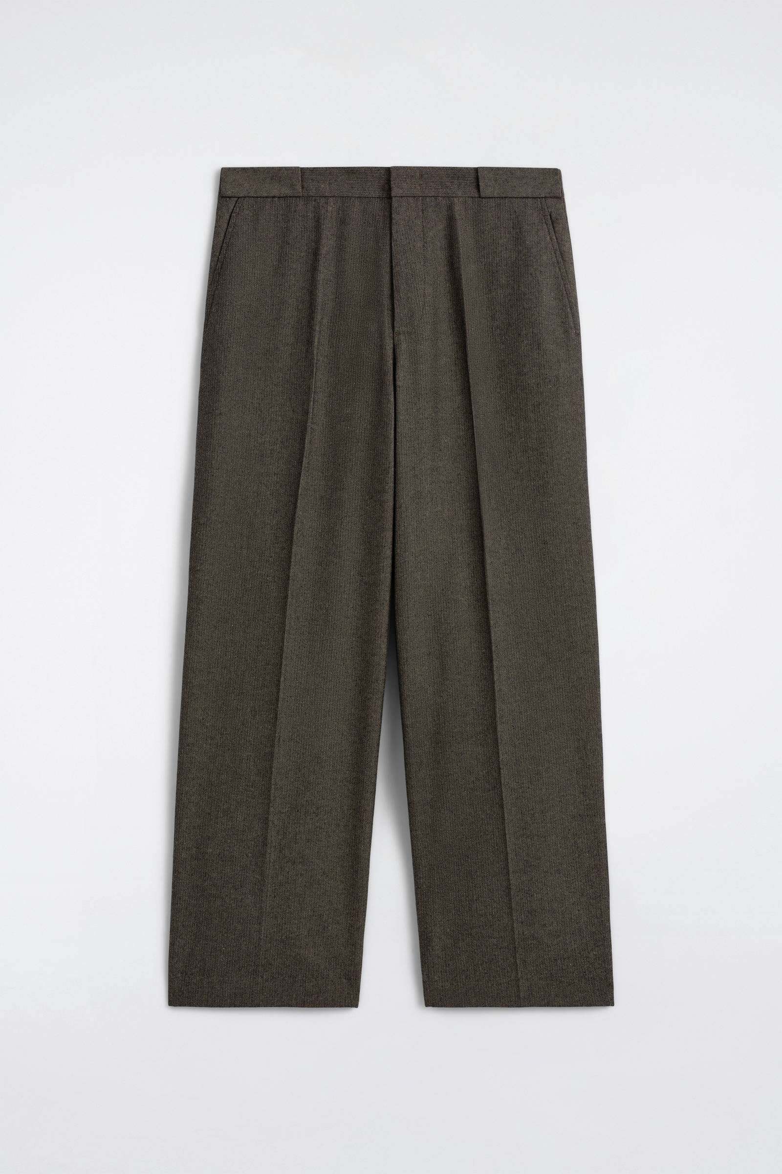 HERRINGBONE OVERSIZED WIDE-LEG TROUSERS ヘリンボーン ワイドレッグ