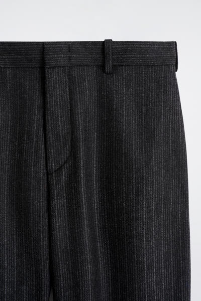 COS ストライプテーパードパンツ - ウール素材
