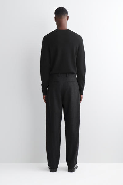 COS ストライプテーパードパンツ - ウール素材