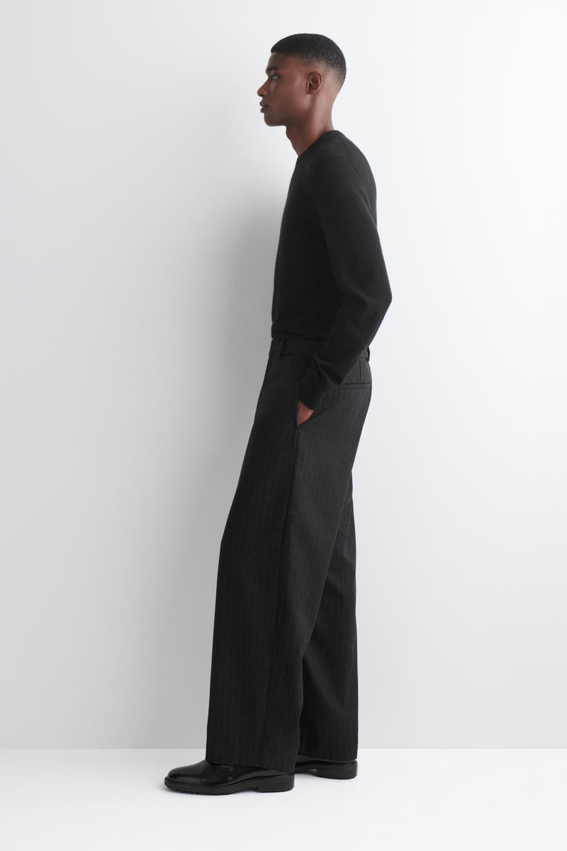 COS ストライプテーパードパンツ - ウール素材