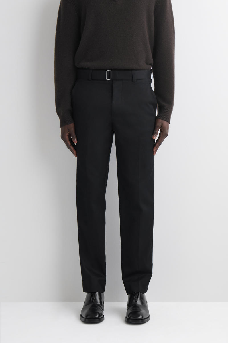 COS ベルト付きコットン ストレートレッグパンツ