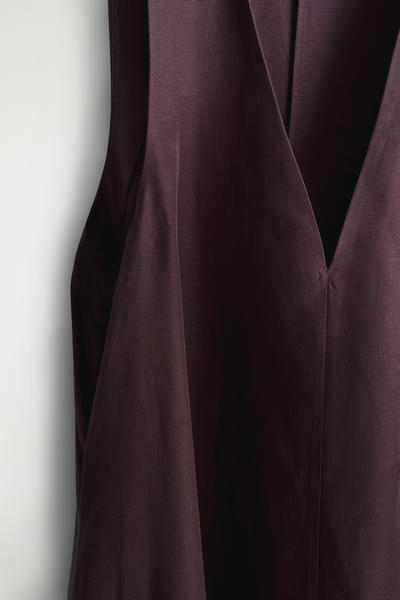 COS Aライン リネンブレンド マキシワンピース