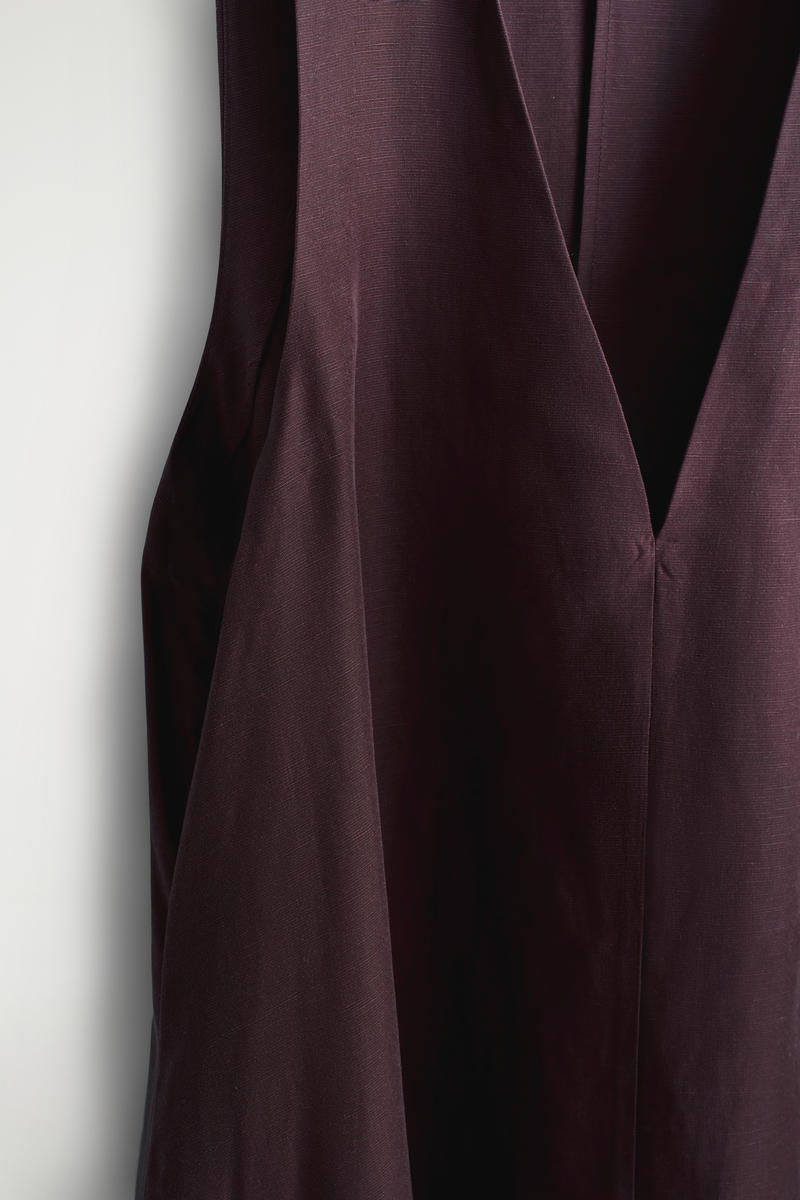 COS Aライン リネンブレンド マキシワンピース