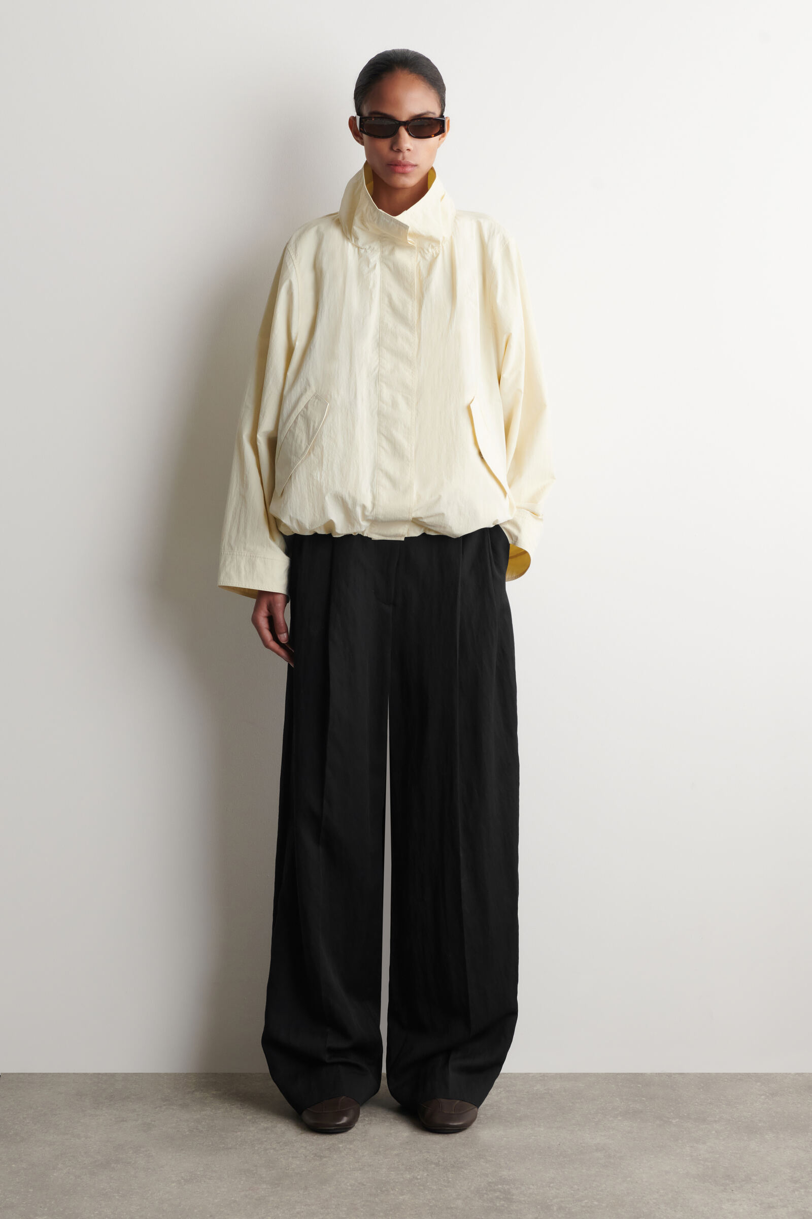 NYLON FUNNEL-NECK JACKET ナイロンファンネルネックジャケット