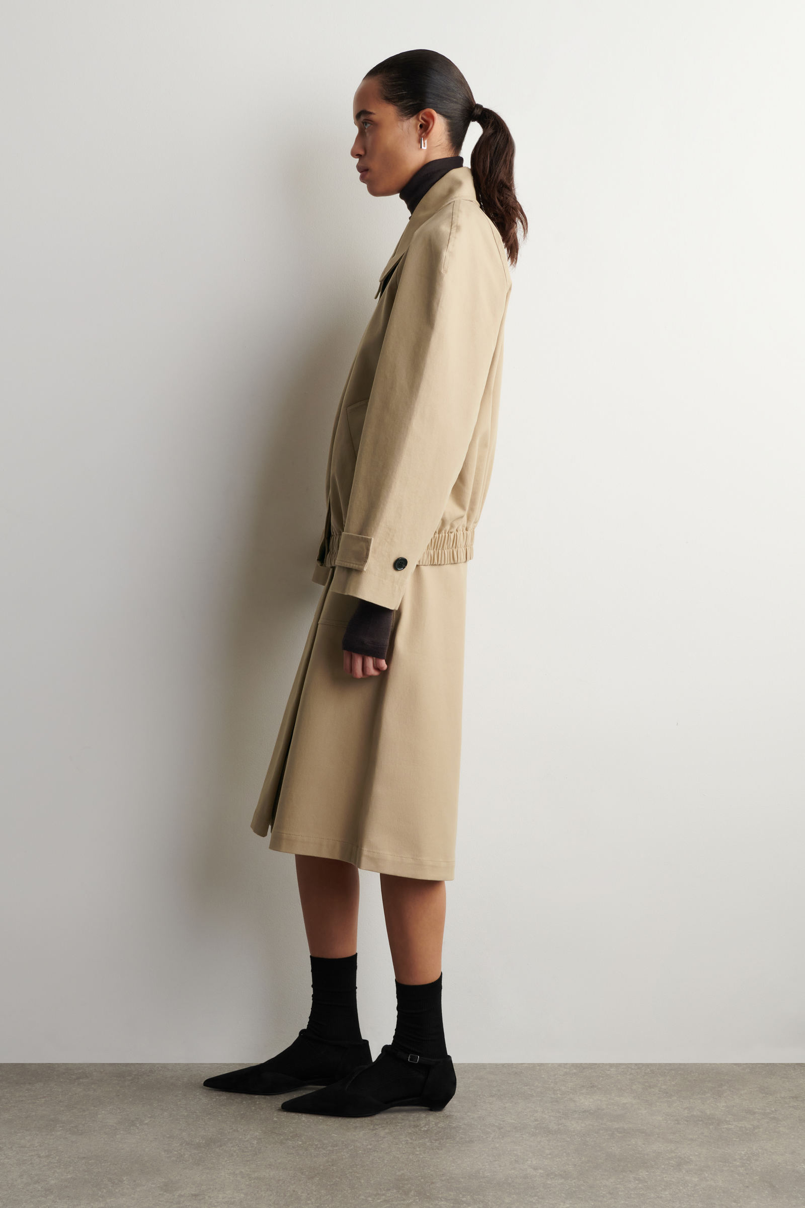 ROUNDED COTTON BLOUSON JACKET ラウンドコットン ブルゾンジャケット 