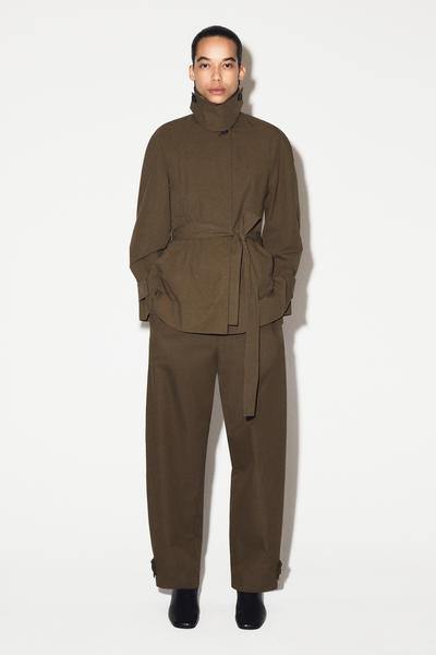 COS ベルト付き コットン ショートトレンチジャケット