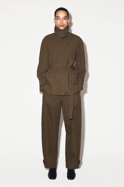 COS ベルト付き コットン ショートトレンチジャケット