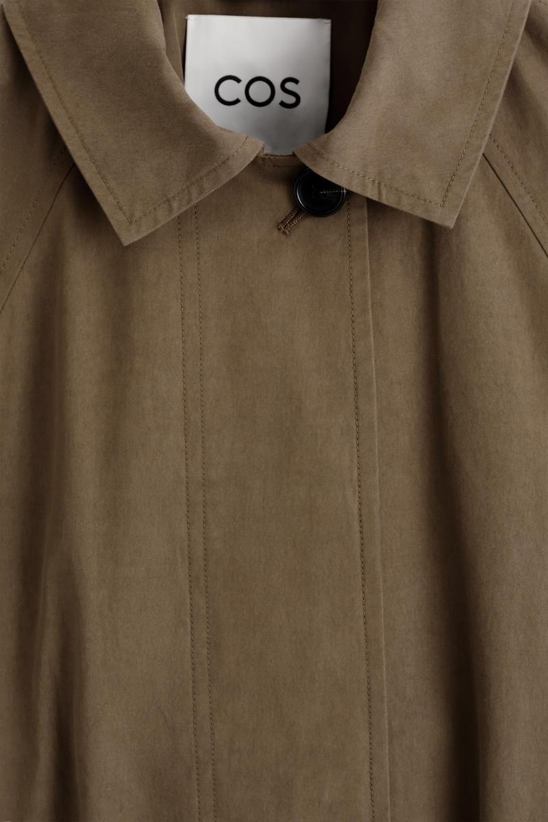 COS ベルト付き コットン ショートトレンチジャケット