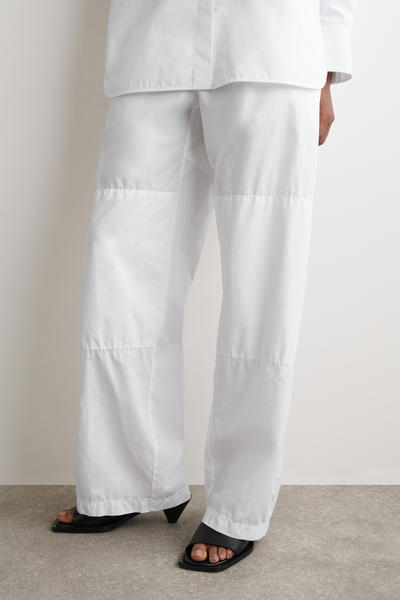 COS ギャザー入りパネルデザイン コットンパンツ